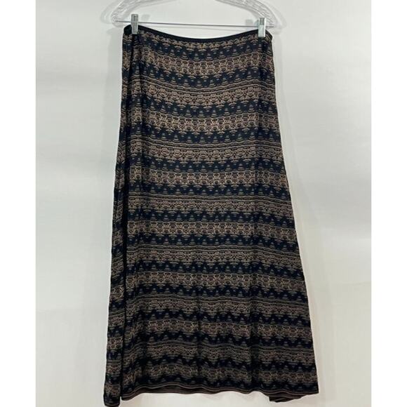 CHRISTOPHER ESBER Sz 12 AUS 8 US Palais Knitted Maxi Skirt Brown Black - Picture 8 of 11